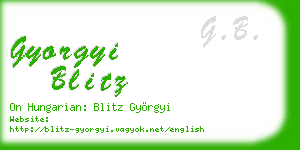 gyorgyi blitz business card