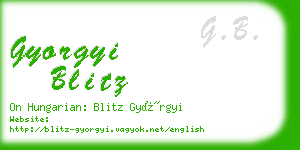 gyorgyi blitz business card